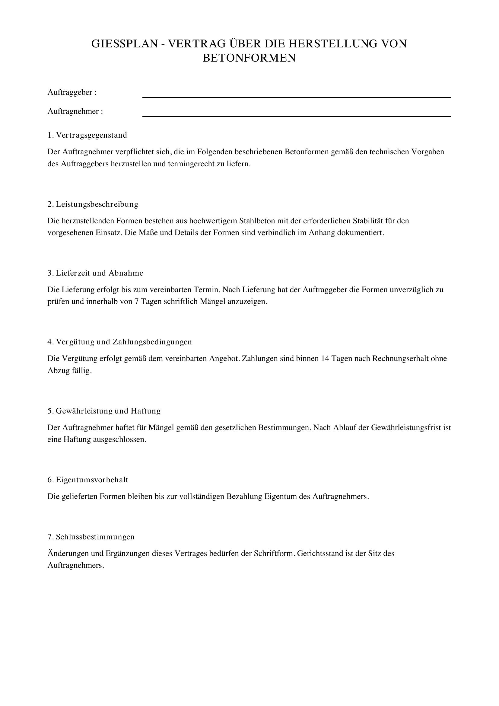 Gießplan